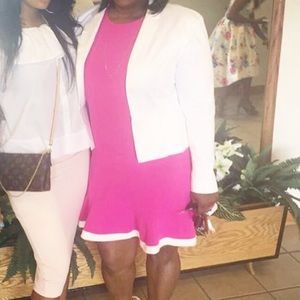 Victoria Beckham for Target pink ruffle hem dress